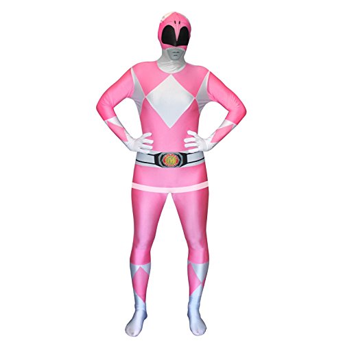 Morphsuits Disfraz de Power Rangers para Hombre, Talla Adulto, Rosa, XXL