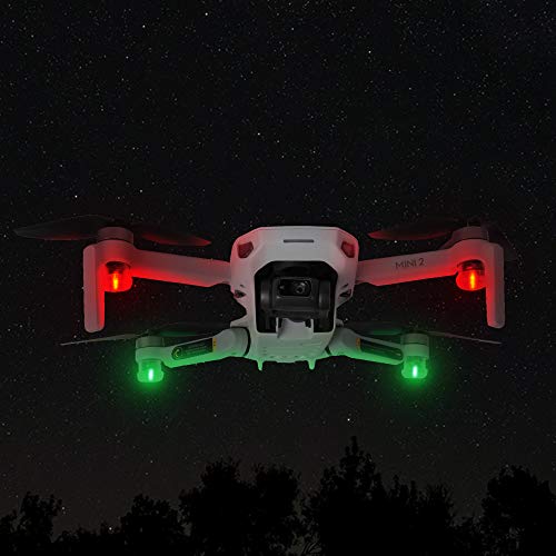 Motutech - 4 lámparas de noche para DJI Mavic 3 Mavic 3 Cine AIR 2S FPV Mavic Mini 2 Mini Air 2 Air Mavic Pro 2 Mavic Pro Intermitentes Colorados Luces de advertencia Luz