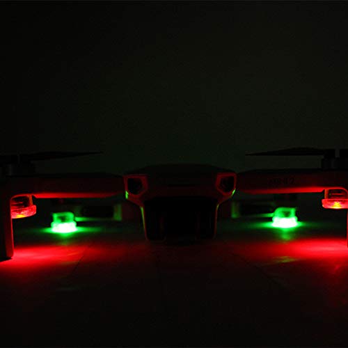 Motutech - 4 lámparas de noche para DJI Mavic 3 Mavic 3 Cine AIR 2S FPV Mavic Mini 2 Mini Air 2 Air Mavic Pro 2 Mavic Pro Intermitentes Colorados Luces de advertencia Luz