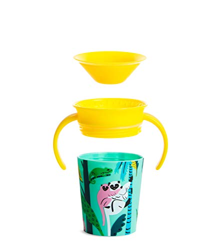 Munchkin Miracle 360 grados Wildlove Vaso de Entrenamiento con Asas, Set de 2, Abeja/Lémur, 177 ml