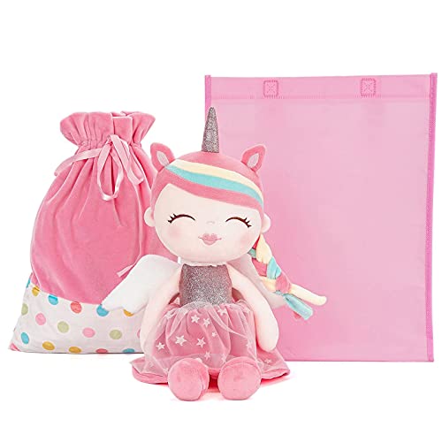 Muñecas para Niñas 17''/43cm Peluche de Unicornio para Niñas, Con Bolsa de Almacenamiento, Maravilloso regalo para niñas de 1 año (rosa)