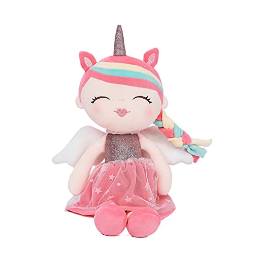 Muñecas para Niñas 17''/43cm Peluche de Unicornio para Niñas, Con Bolsa de Almacenamiento, Maravilloso regalo para niñas de 1 año (rosa)