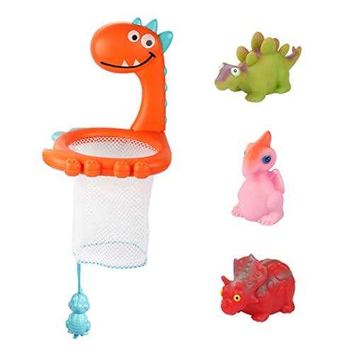 Murezima Juguetes De Baño De Bebé Conjunto De Chorro De Chorro De Juguete De Animales con Neta De Pesca Toys De Bañera Flotante para Niños Estilo1