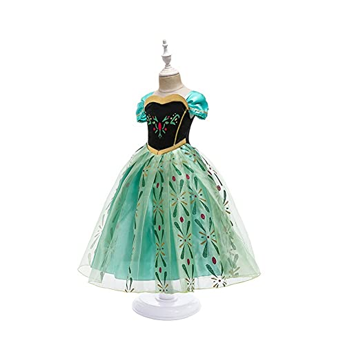 MUTYLRR Disfraces de Halloween para niños Anna Vestido para niña Cosplay Nieve Reina Princesa Traje niños Halloween Ropa niños cumpleaños Carnaval fantasía Fiesta Disfraz Disfraz de niña de Halloween