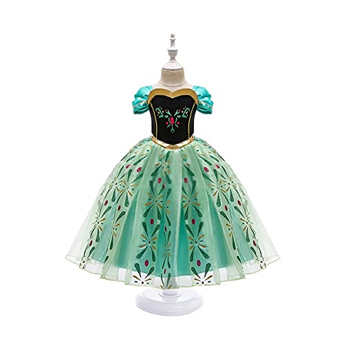 MUTYLRR Disfraces de Halloween para niños Anna Vestido para niña Cosplay Nieve Reina Princesa Traje niños Halloween Ropa niños cumpleaños Carnaval fantasía Fiesta Disfraz Disfraz de niña de Halloween