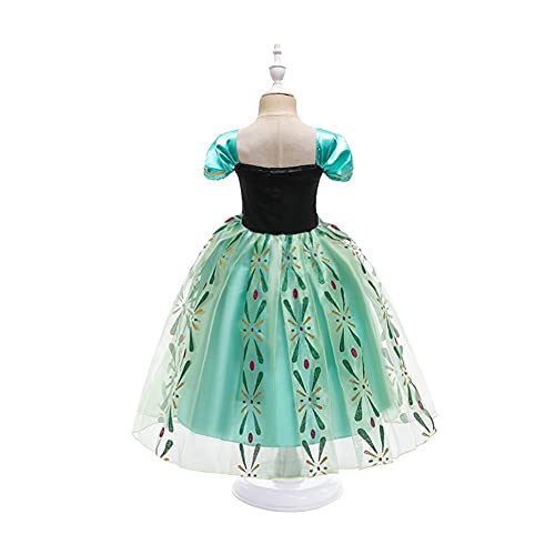 MUTYLRR Disfraces de Halloween para niños Anna Vestido para niña Cosplay Nieve Reina Princesa Traje niños Halloween Ropa niños cumpleaños Carnaval fantasía Fiesta Disfraz Disfraz de niña de Halloween