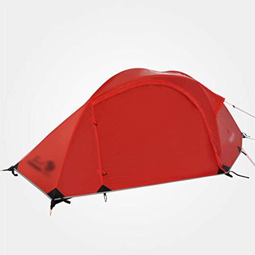 MUYUNXI Protección UV Ultraleggero Silicio Rivestito Palo Di Alluminio Castello Singolo Tenda Esterna Tenda Da Campeggio Invernale Alpino DFA Carpa (Color : Orange)