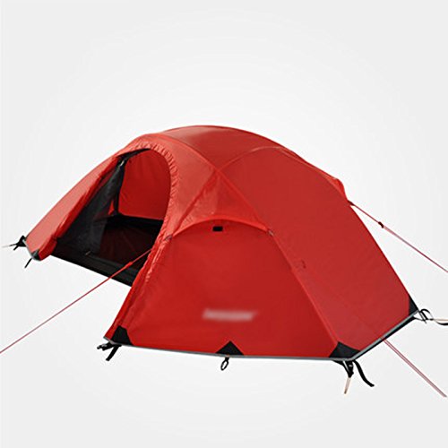 MUYUNXI Protección UV Ultraleggero Silicio Rivestito Palo Di Alluminio Castello Singolo Tenda Esterna Tenda Da Campeggio Invernale Alpino DFA Carpa (Color : Orange)