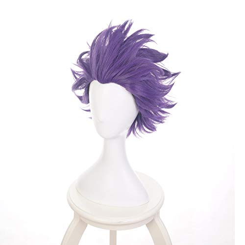 MUZI WIG Anime Cosplay Peluca con Gorra de Peluca Gratis para My Hero Academia (Shinsou Hitoshi)