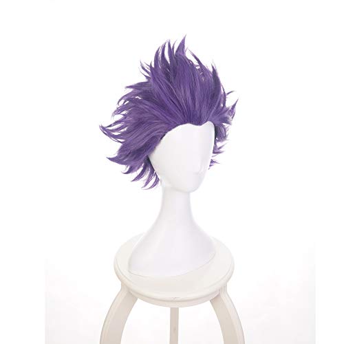 MUZI WIG Anime Cosplay Peluca con Gorra de Peluca Gratis para My Hero Academia (Shinsou Hitoshi)