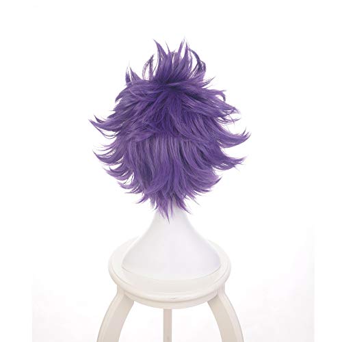 MUZI WIG Anime Cosplay Peluca con Gorra de Peluca Gratis para My Hero Academia (Shinsou Hitoshi)