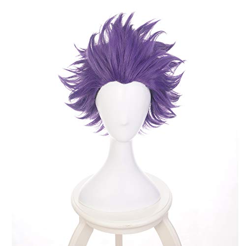 MUZI WIG Anime Cosplay Peluca con Gorra de Peluca Gratis para My Hero Academia (Shinsou Hitoshi)