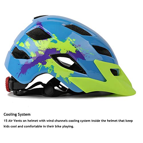 MXXQQ Casco De Bicicleta para Niños, Casco para Niños Pequeños con Certificación CPSC CE para Niños De 5 A 13 Años, 15 Ventas Casco De Monopatín, para Patinaje En Bicicleta, Patineta,Verde