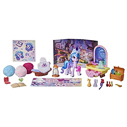 My Little Pony: A New Generation - Izzy Moonbow Escenarios mágicos - Poni Morado y 25 Accesorios