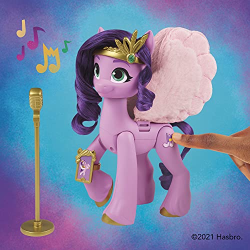 My Little Pony: A New Generation - Princess Petals Estrella de canción - Poni Rosada de 15 cm Que Canta y Reproduce música - A Partir de 5 años (F1796)