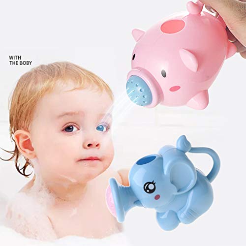 MYBOON - Regadera de Elefante pequeña Divertida para bebés y niños, Juguetes para Jugar al baño, regadera de plástico, regadera, Color Rosa