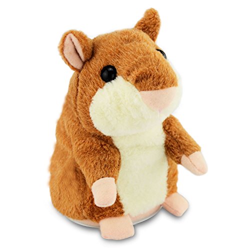 Mystery Hámster Hablando de Peluche - Repite lo Que Dices Talking Hamster Juguetes Divertidos Interactivo Animales Juguetes Cumpleaños/Reyes Magos para Niños Bebé 3 x 5.7 Pulgadas(A)