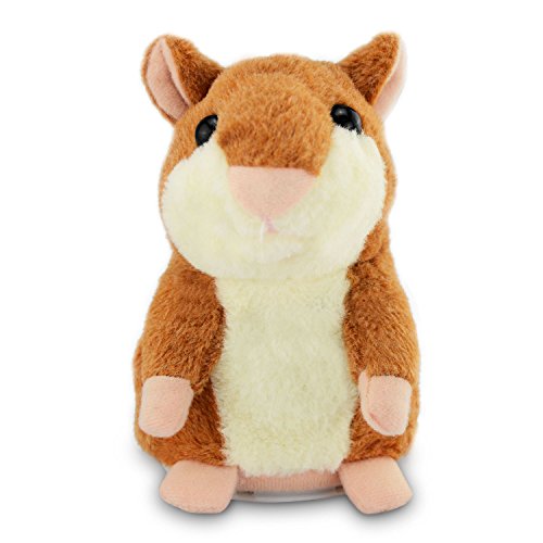 Mystery Hámster Hablando de Peluche - Repite lo Que Dices Talking Hamster Juguetes Divertidos Interactivo Animales Juguetes Cumpleaños/Reyes Magos para Niños Bebé 3 x 5.7 Pulgadas(A)