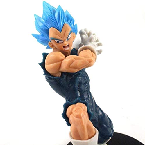 MYXFASITA Navidad Dolls 2 unids/Set Dragon Ball Super Movie Broly Fighters Goku Vegeta SSJ Blue Hair Figure Brinquedos PVC Figuras de acción Juguetes Kid Gift 17 Cm VMX36