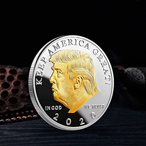 N C Donald Trump Coin 2020 - Moneda Coleccionable chapada en Oro, colección de Arte del Presidente número 45, Muestra tu Apoyo para Mantener a Estados Unidos en Grande