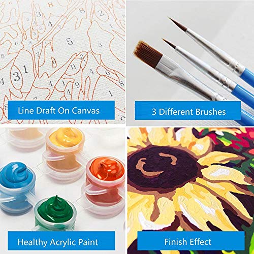 NA Pinturas para Lienzo Pinturas Oleo Lluvia De Tormenta De Truenos Kits Manualidades Pinturas con Numeros para Adultos DIY Regalos 40X50Cm