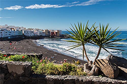 NA Puzzle Jigsaw Rompecabezas 500 Piezas De Bricolaje Spain Resorts Stones Houses Tenerife Puerto Niño Adulto