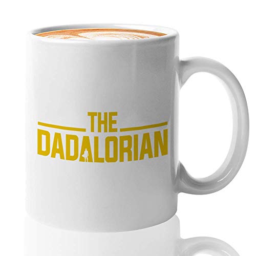 N\A Taza de café de la Serie de TV - The Dadalorian - Mandalorian Star Wars Kuiil Alien Space Mando Jedi Skywalker Kenobi Science Fiction Regalo del día del Padre para papá B