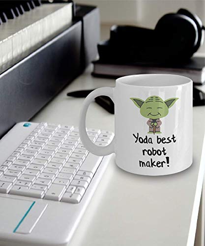 N\A Taza Robot Maker Taza Grande. Regalos de Robot Maker Taza Divertida de Robot Maker Taza Grande. Regalos de Yoda Best Robot Maker Taza Grande de Yoda Best Robot Maker Pun Mug.