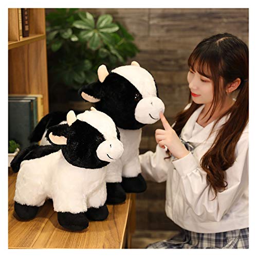 Naikaxn Peluche 30-55cm Muñeca esponjosa Adorable Bull Adorable BORTE Milly Toy PELUMINIO RELUSTIZADA COMPA DE COMPA DE VACAJE LOS Juguetes SOBLEROS para EL Regalo Relleno Muñeca para coleccionar