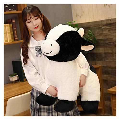 Naikaxn Peluche 30-55cm Muñeca esponjosa Adorable Bull Adorable BORTE Milly Toy PELUMINIO RELUSTIZADA COMPA DE COMPA DE VACAJE LOS Juguetes SOBLEROS para EL Regalo Relleno Muñeca para coleccionar