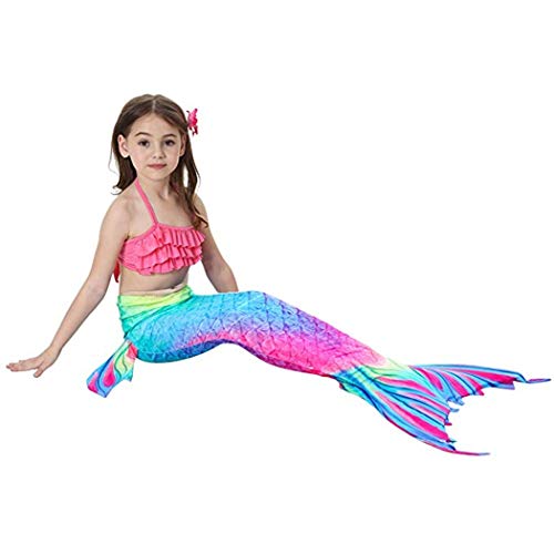 NAITOKE Niñas Cola de Sirena con Bikini para Fiesta de Natación Cosplay,DH52,120