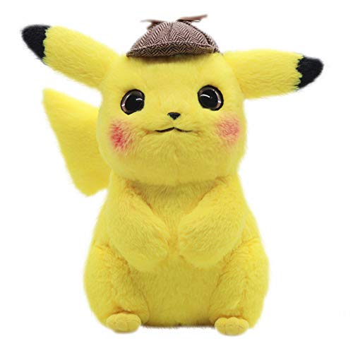 nanyin Peluche Pikachu 28Cm, Peluche Detective Pikachu, Japón Película Anime Juguetes, para Niños Muñeca para Niños Bebé Regalos De Cumpleaños Anime