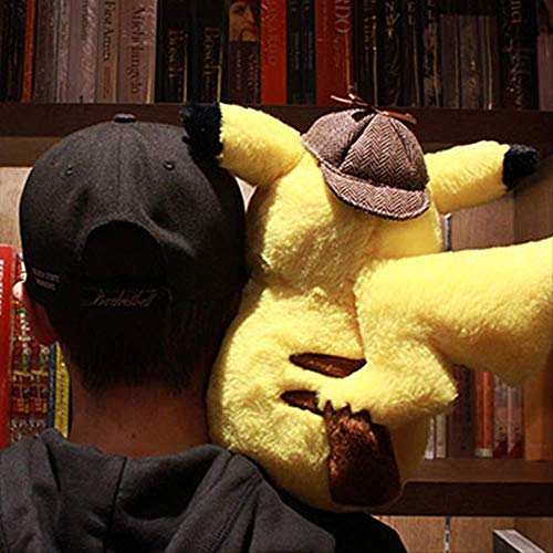 nanyin Peluche Pikachu 28Cm, Peluche Detective Pikachu, Japón Película Anime Juguetes, para Niños Muñeca para Niños Bebé Regalos De Cumpleaños Anime