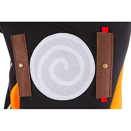 Naruto Disfraz Uzumaki 5 Piezas Naranja Negro - M