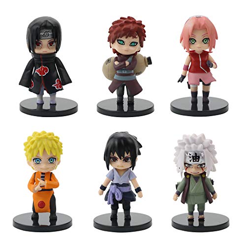 Naruto - Juego de 12 figuras de Naruto con forma de personajes de Naruto