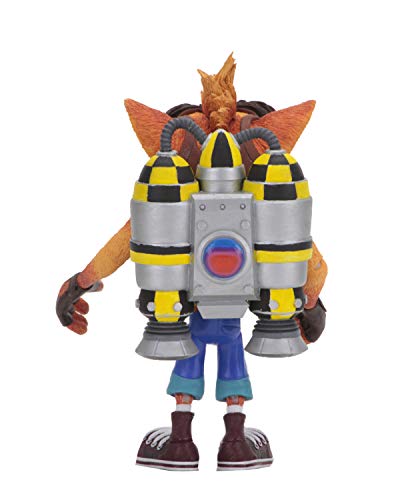 NECA 41053 - Figura de acción Bandicoot Crash con Jetpack Deluxe, Multicolor, 5.5"