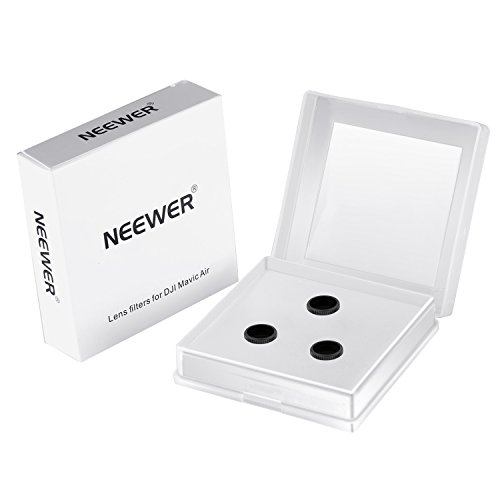 Neewer Pro 3X Kit de Filtro de Densidad Neutra para dji Mavic Air Drone Quadcopter: Filtro ND4,ND8,ND16,Aleación de Aluminio Impermeable con Recubrimiento Múltiple de Vidrio Optico