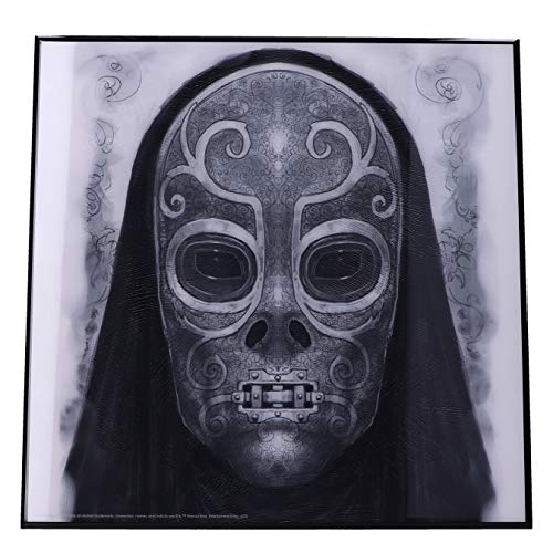 Nemesis Now Harry Potter Death Eater Mask - Cuadro Decorativo (32 cm), Color Blanco y Negro