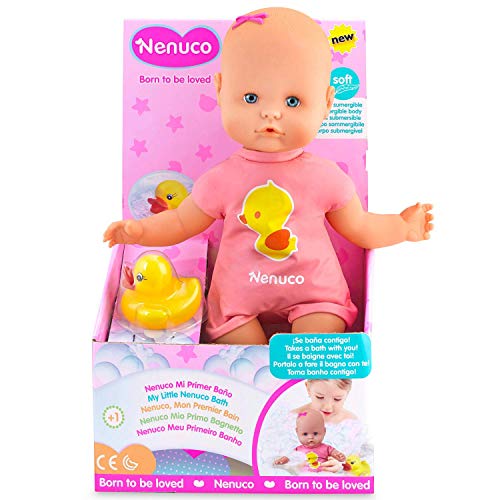 Nenuco Mi Primer Baño (Famosa 700014070) + De Famosa Da Besitos, Muñeca Bebé con Sonidos, para Niñas Y Niños A Partir De 10 Meses (Famosa 700014775)