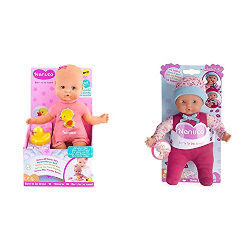 Nenuco Mi Primer Baño (Famosa 700014070) + De Famosa Da Besitos, Muñeca Bebé con Sonidos, para Niñas Y Niños A Partir De 10 Meses (Famosa 700014775)