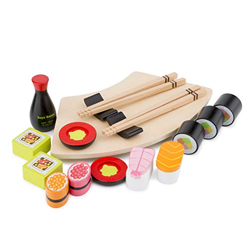 New Classic Toys Toys-10593 Pretend Play-Sushi Set, Multicolore Color (10593)