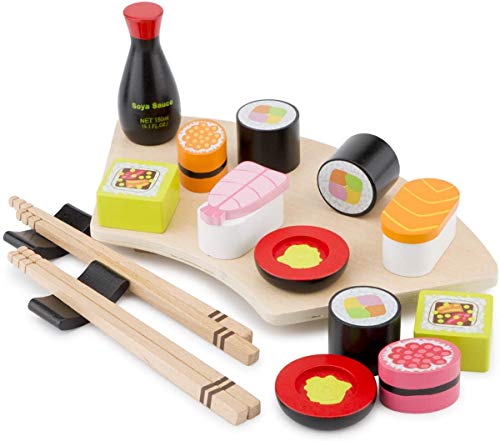 New Classic Toys Toys-10593 Pretend Play-Sushi Set, Multicolore Color (10593)