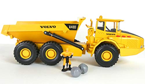 New Ray-Dumper Volvo A 40D B/O Light & Sound 1/32 camion Miniature, Color multicouleur (01016 A)