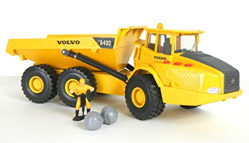 New Ray-Dumper Volvo A 40D B/O Light & Sound 1/32 camion Miniature, Color multicouleur (01016 A)