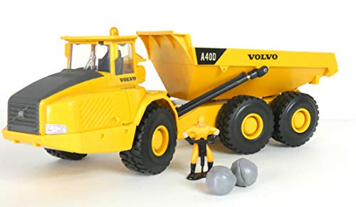 New Ray-Dumper Volvo A 40D B/O Light & Sound 1/32 camion Miniature, Color multicouleur (01016 A)