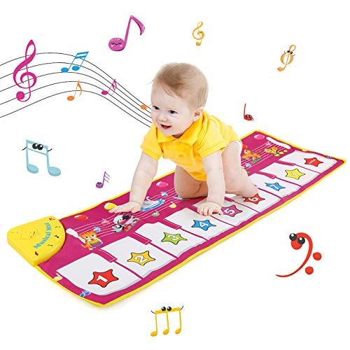 NEWSTYLE Juguetes Niños 2 3 4 Años, Alfombrilla Musical, Alfombrilla para Piano, Alfombrilla de Juego con Teclado Musical, Manta de Táctil con Música Electrónica, Regalo de Cumpleaño Navidad