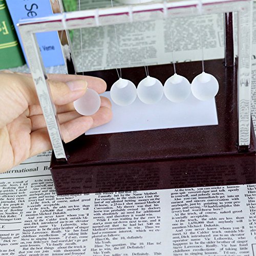 Newton's Cradle Balance Balls, Física Puzzle Herramientas educativas, Colorido LED Light Science Toy Home Office Science Toy Desk Decoración Arte Trabajo Regalos