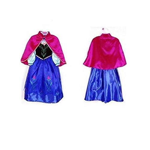 Nice Sport - Vestido para niño, diseño de princesa Anna de Frozen, disfraz de disfraz de regalo de cumpleaños, Navidad, Carnaval o Halloween azul 3-4 Años