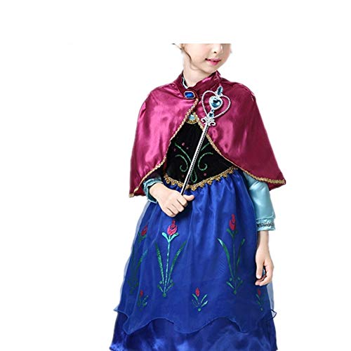 Nice Sport - Vestido para niño, diseño de princesa Anna de Frozen, disfraz de disfraz de regalo de cumpleaños, Navidad, Carnaval o Halloween azul 3-4 Años