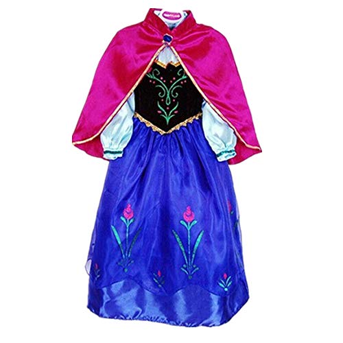 Nice Sport - Vestido para niño, diseño de princesa Anna de Frozen, disfraz de disfraz de regalo de cumpleaños, Navidad, Carnaval o Halloween azul 3-4 Años